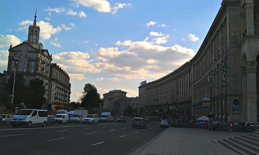 Крещатик немного напоминает Москву, Садовое кольцо