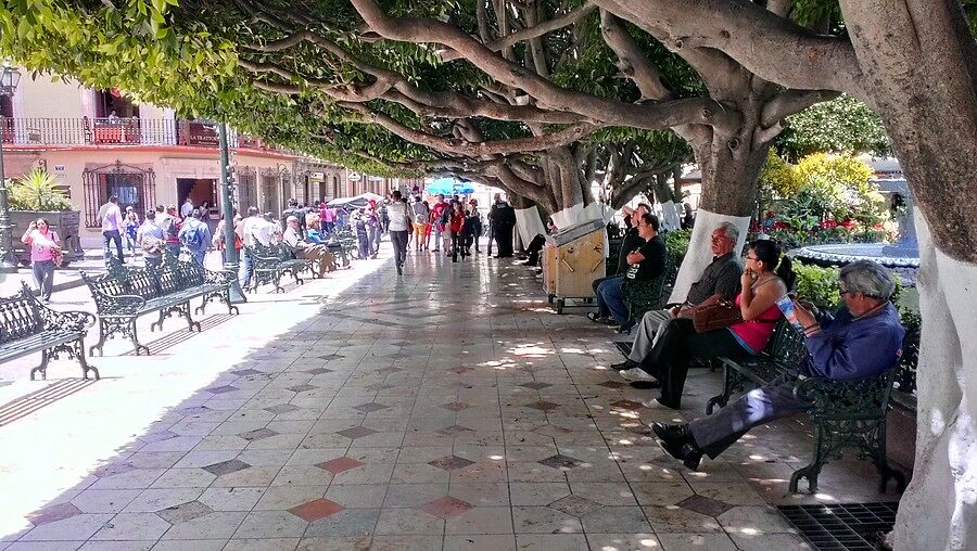Напротив театра - Сад Уньон (Jardin de la Union),