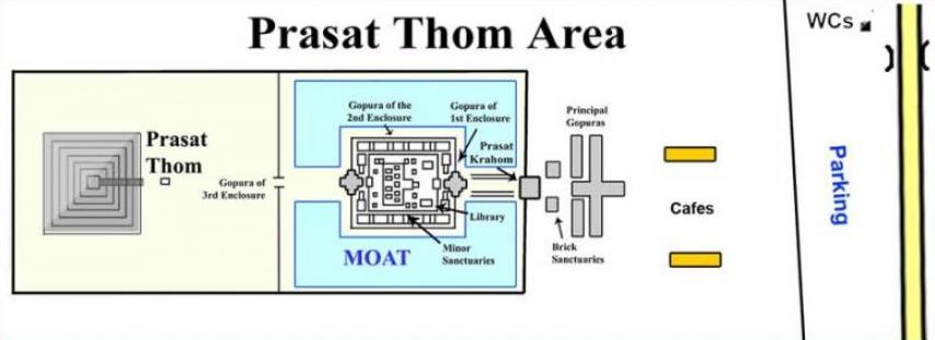 Схема центрального храма Прасат Том (Кох Кер). Схема центрального храма Прасат Том (Кох Кер).