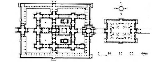 Схема храма Бантей Кдей, Ангкор, Камбоджа. Схема храма Бантей Кдей, Ангкор, Камбоджа.