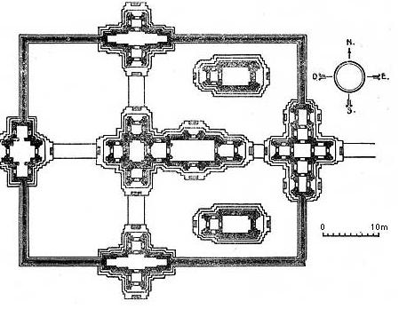 Схема храма Чау Сэй Тевода, Ангкор, Камбоджа. Схема храма Чау Сэй Тевода, Ангкор, Камбоджа.