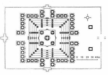 Схема храма Пном Бакенг, Ангкор, Камбоджа. Схема храма Пном Бакенг, Ангкор, Камбоджа.