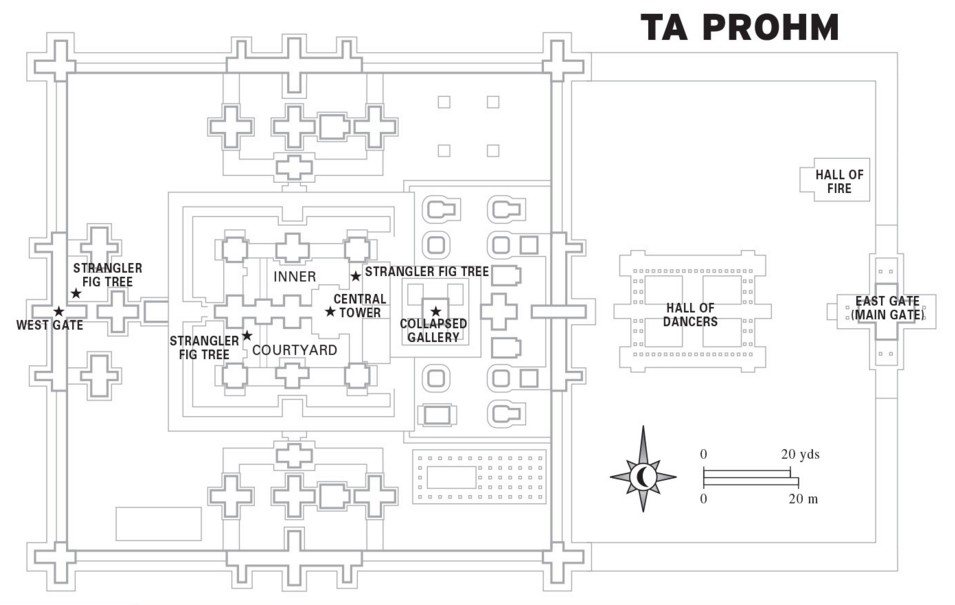 Схема Та Прома, Ангкор, Камбоджа. Схема Та Прома, Ангкор, Камбоджа.