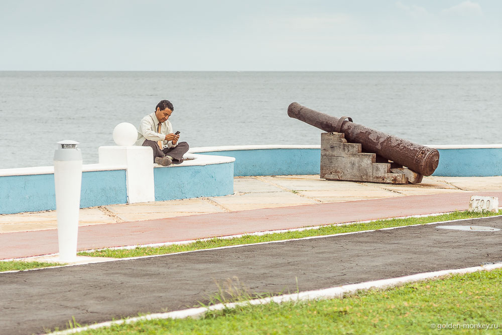 Кампече, пушка на набережной Кампече, пушка на набережной