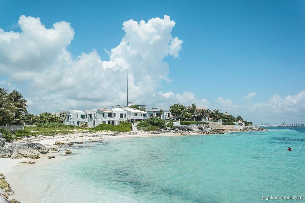 Канкун, пейзаж на пляже Пес-Валадор Канкун, пейзаж на пляже Пес-Валадор