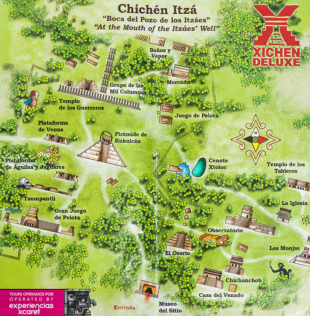 Юкатан, схема Чичен-Ицы Юкатан, схема Чичен-Ицы