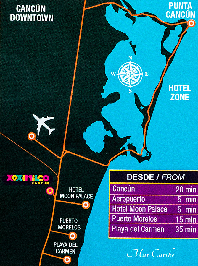 Канкун, расположение каналов Канкун, расположение каналов