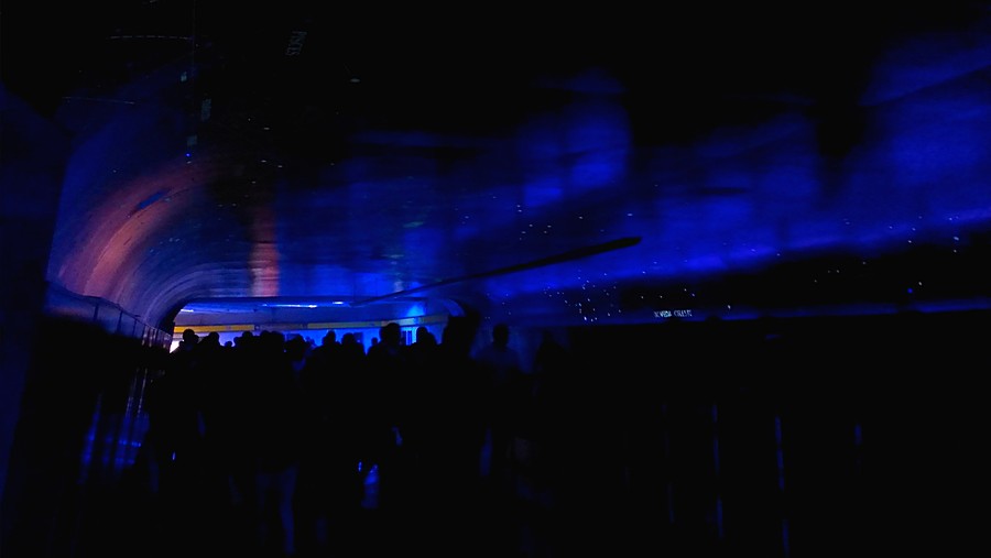 Вдоль перехода на станции La Raza тянутся ряды фотографий с изображениями людей и красот природы Мекики. Вполне достойное сочетание приятного с полезным. Здесь же часть перехода оформлена совершенно неожиданным образом, а именно как ночное небо со звездами. Не метро, а музей какой-то. Однако, не забывайте следить за карманами, пока будете любоваться созвездиями. Метро Мехико