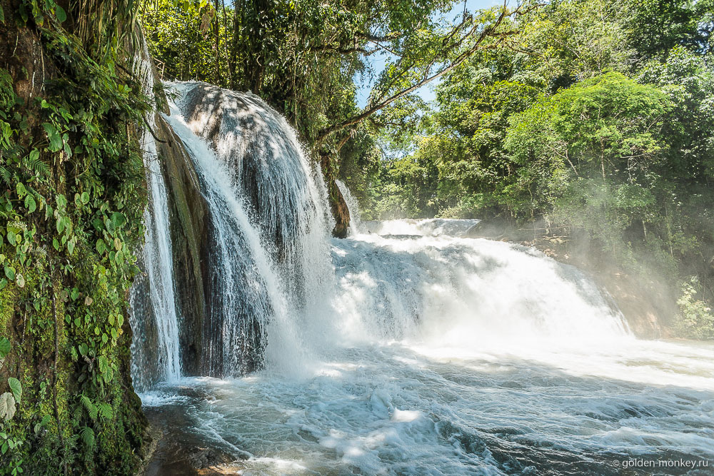 Паленке, каскад рядом с пещерой Летучих мышей Паленке, каскад рядом с пещерой Летучих мышей