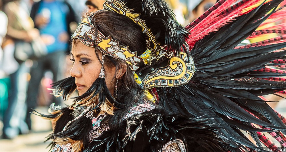 Мехико, парад в честь Марии Гваделупской, индейцы Мехико, парад в честь Марии Гваделупской, индейцы