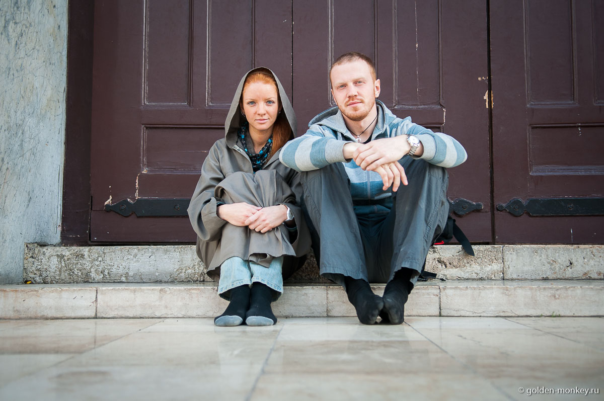 Шеболдасик и Андрюсикс в мечети Шеболдасик и Андрюсикс в мечети