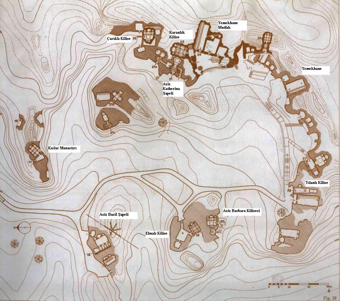 Схема Goreme Open Air Museum