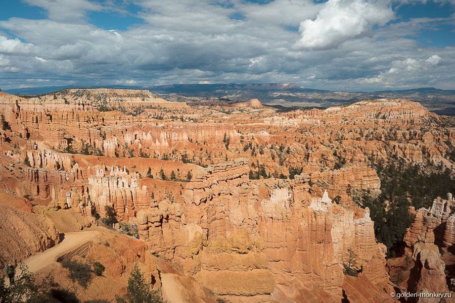 С этого вью-поинта открывается отличный вид на худу (hoodoos), которые, кажется, напоминают армию застывших воинов, ждущих приказа командира. Самый знаменитый худу – Молот Тора (Thor’s Hammer) и его попробуйте найти, когда окажетесь в здешних местах. С этого вью-поинта открывается отличный вид на худу (hoodoos), которые, кажется, напоминают армию застывших воинов, ждущих приказа командира. Самый знаменитый худу – Молот Тора (Thor’s Hammer) и его попробуйте найти, когда окажетесь в здешних местах.