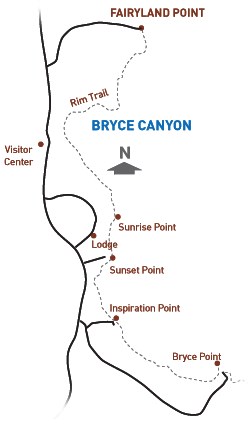 Вью-поинты в районе амфитеатра, Брайс-Каньон Вью-поинты в районе амфитеатра, Брайс-Каньон