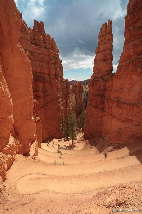 Вот по такой тропинке предстоит спускаться-подниматься в Navajo Trail. Вниз идти куда приятнее, чем наверх )) Вот по такой тропинке предстоит спускаться-подниматься в Navajo Trail. Вниз идти куда приятнее, чем наверх ))