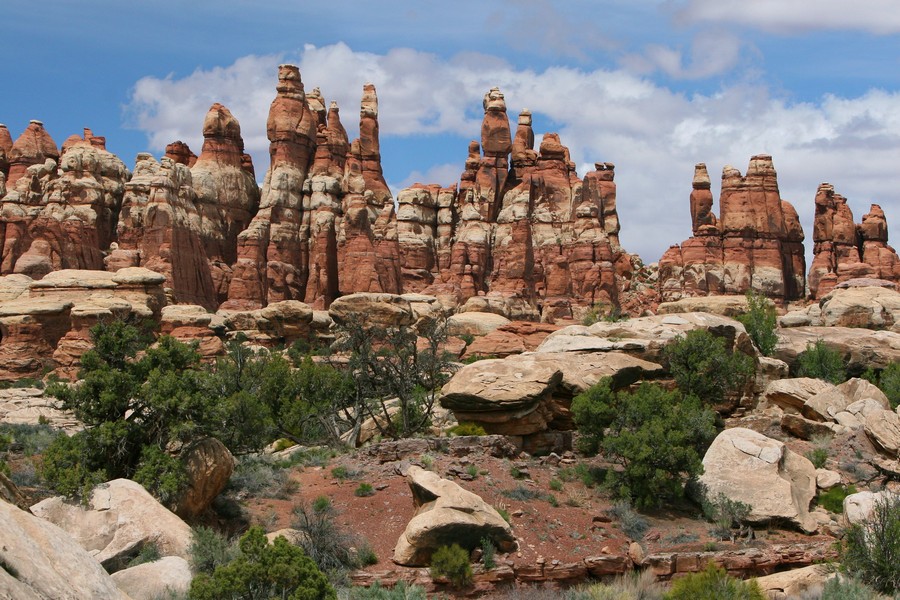 Район The Needles, национальный парк Каньонлендс, Юта, США. Район The Needles, национальный парк Каньонлендс, Юта, США.