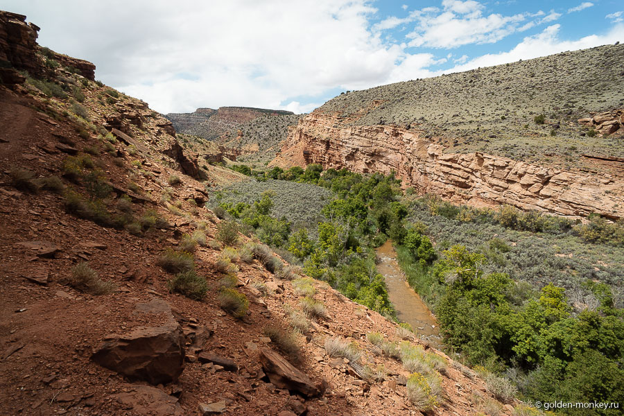 Именно вдоль этой речки и жили индейцы, а потом первопоселенцы-мормоны, занимавшиеся разведением садов и огородничеством. Именно вдоль этой речки и жили индейцы, а потом первопоселенцы-мормоны, занимавшиеся разведением садов и огородничеством.