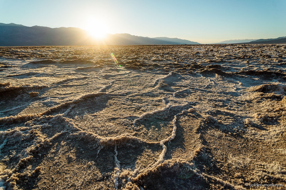 Соляное поле на закате Соляное поле на закате
