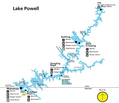 Причалы в Глен-Каньоне Причалы в Глен-Каньоне