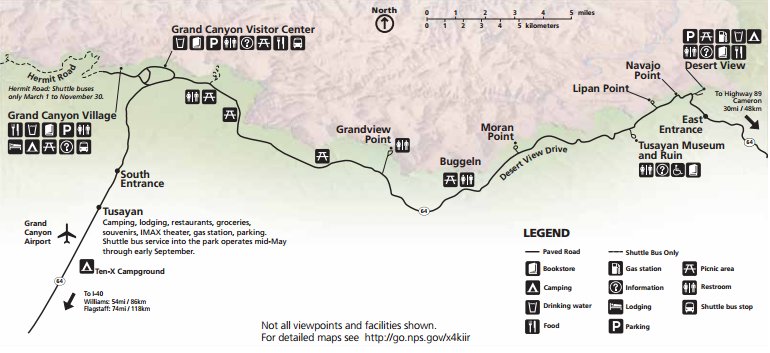 Схема района South Rim Схема района South Rim