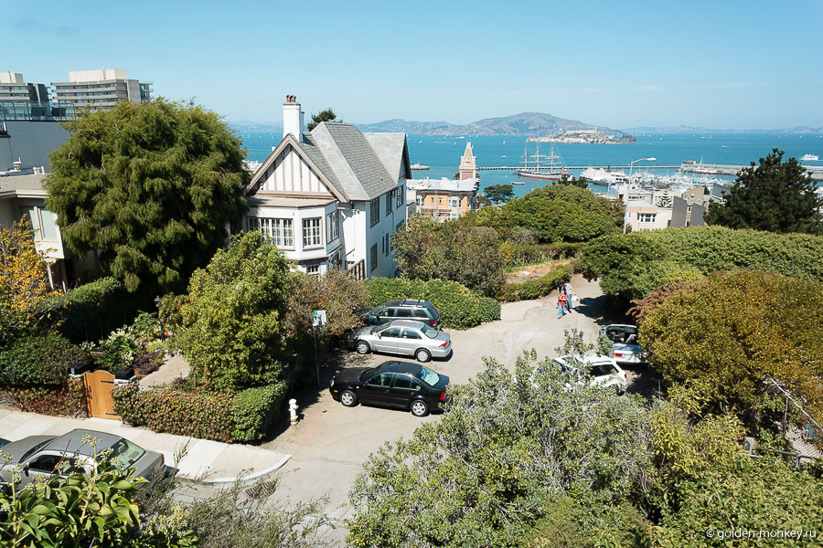 Вид на залив Сан-Франциско с Русского Холма (рядом с парком Рашен-Хилл)