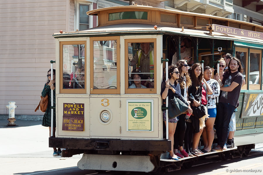 Исторический канатный трамвай в Сан-Франциско