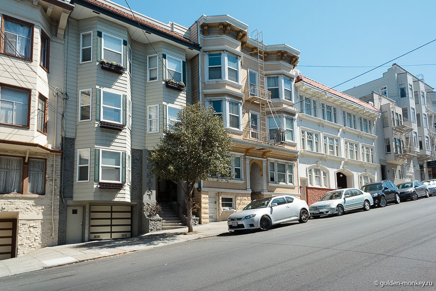 Очередная наклонная улица Сан-Франциско – Ливенворт-стрит