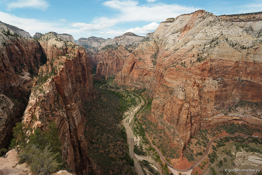 Наверху, в конце трейла, ждет награда – фантастический вид на каньон с разных ракурсов. Обзор – триста шестьдесят градусов, ведь мы же на одной из самых высоких точек каньона Зайон. Наверху, в конце трейла, ждет награда – фантастический вид на каньон с разных ракурсов. Обзор – триста шестьдесят градусов, ведь мы же на одной из самых высоких точек каньона Зайон.